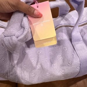 STONEY CLOVER LANE X Target Light Purple Terry Cloth Mini Hearts Duffle